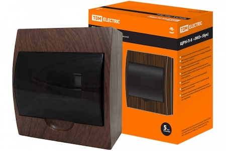 TDM ELECTRIC SQ0901-0021 Бокс ЩРН-П-8 модулей навесной пластик IP41 "Эко" (бук) TDM